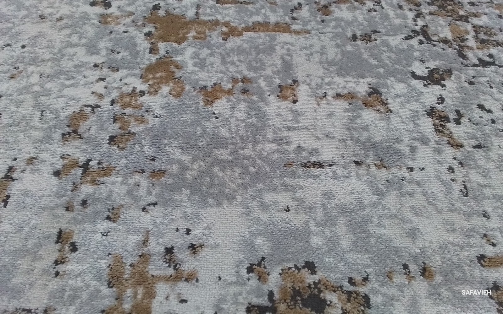 GREY / GOLD 8'-0" x 8'-0" Back Stain Rug, Reduced Price 1172768531 SHV723G-8R gallery