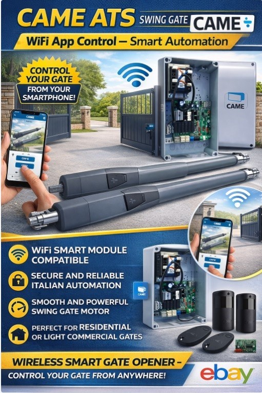 CAME ATS Swing Gate Opener Kit WiFi App Control Automatic Electric Gate Motor gallery