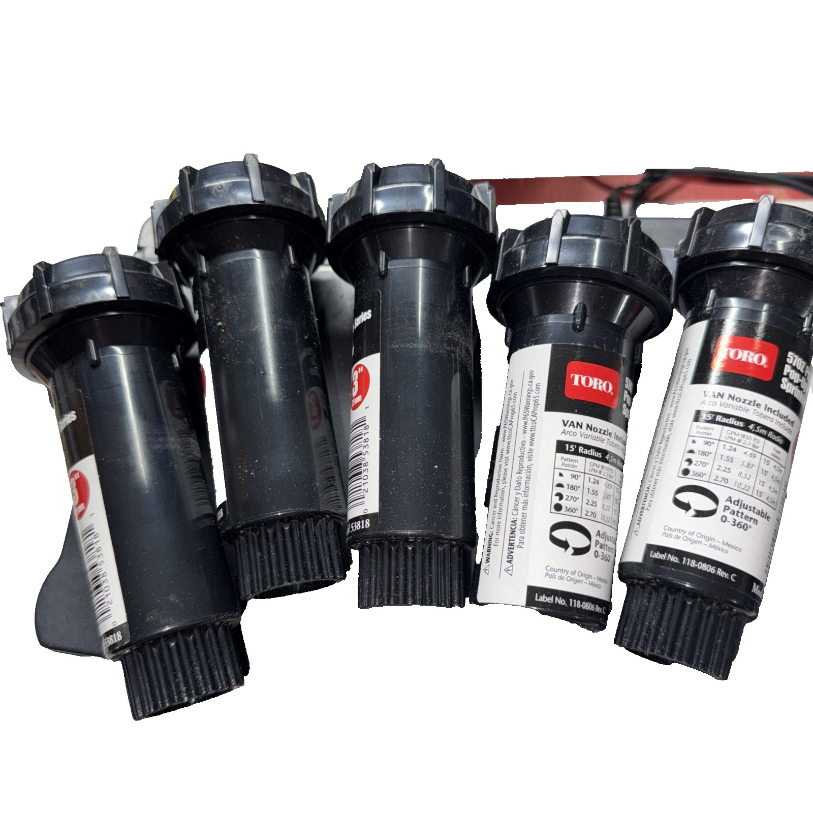 Toro Pop-Up Fixed-Spray with Nozzle Sprinkler 3" x 15' 53816 Set of 5 gallery