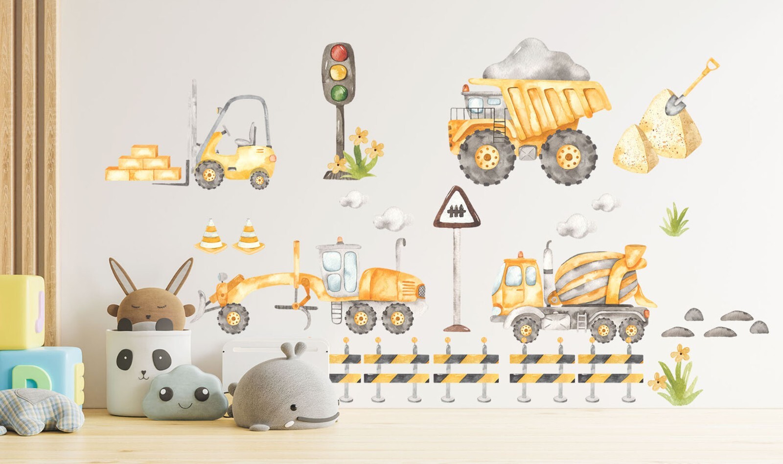 Truck Bulldozer Tractor Digger Removable Wall Decal Sticker Room Wall decor Boy gallery
