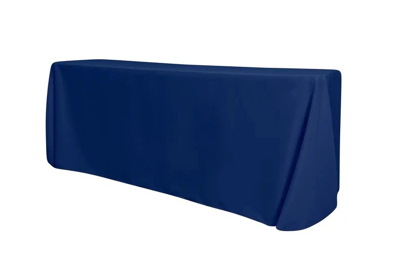 5-Pack Navy Blue Polyester Rectangle Tablecloth 190gsm 90" x 132" by Chivari gallery