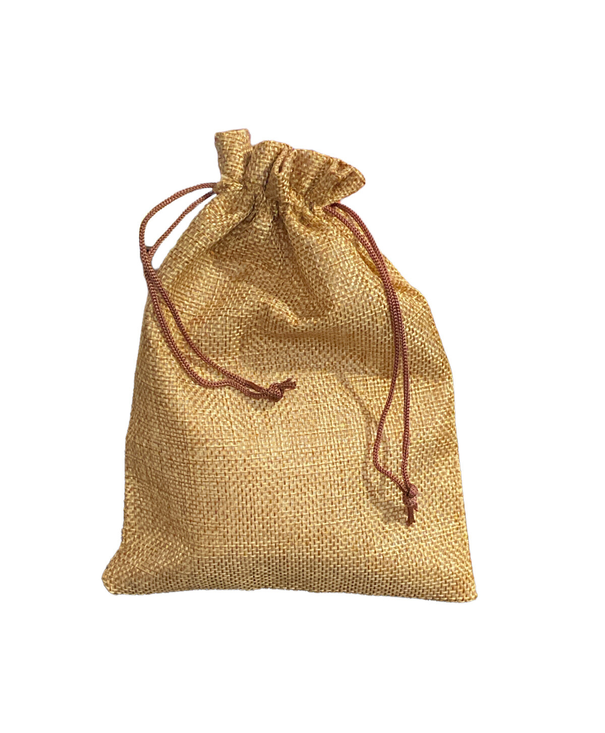 6 Burlap Jute Draw String Bags 7"x5" Party Jewelry Holiday Gift Giving New gallery