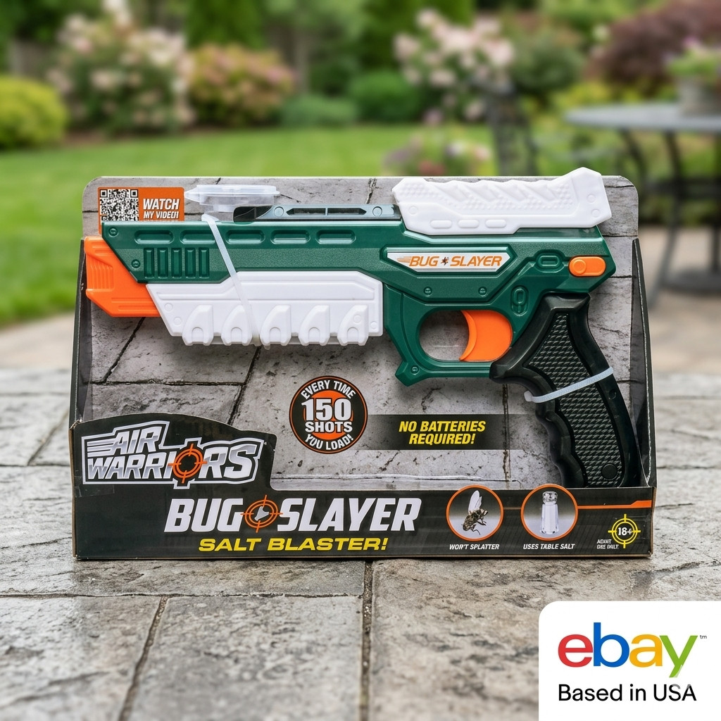 Bug Slayer Salt Blaster Bug Killer Fly Stopper Pistol Gun with Safety gallery