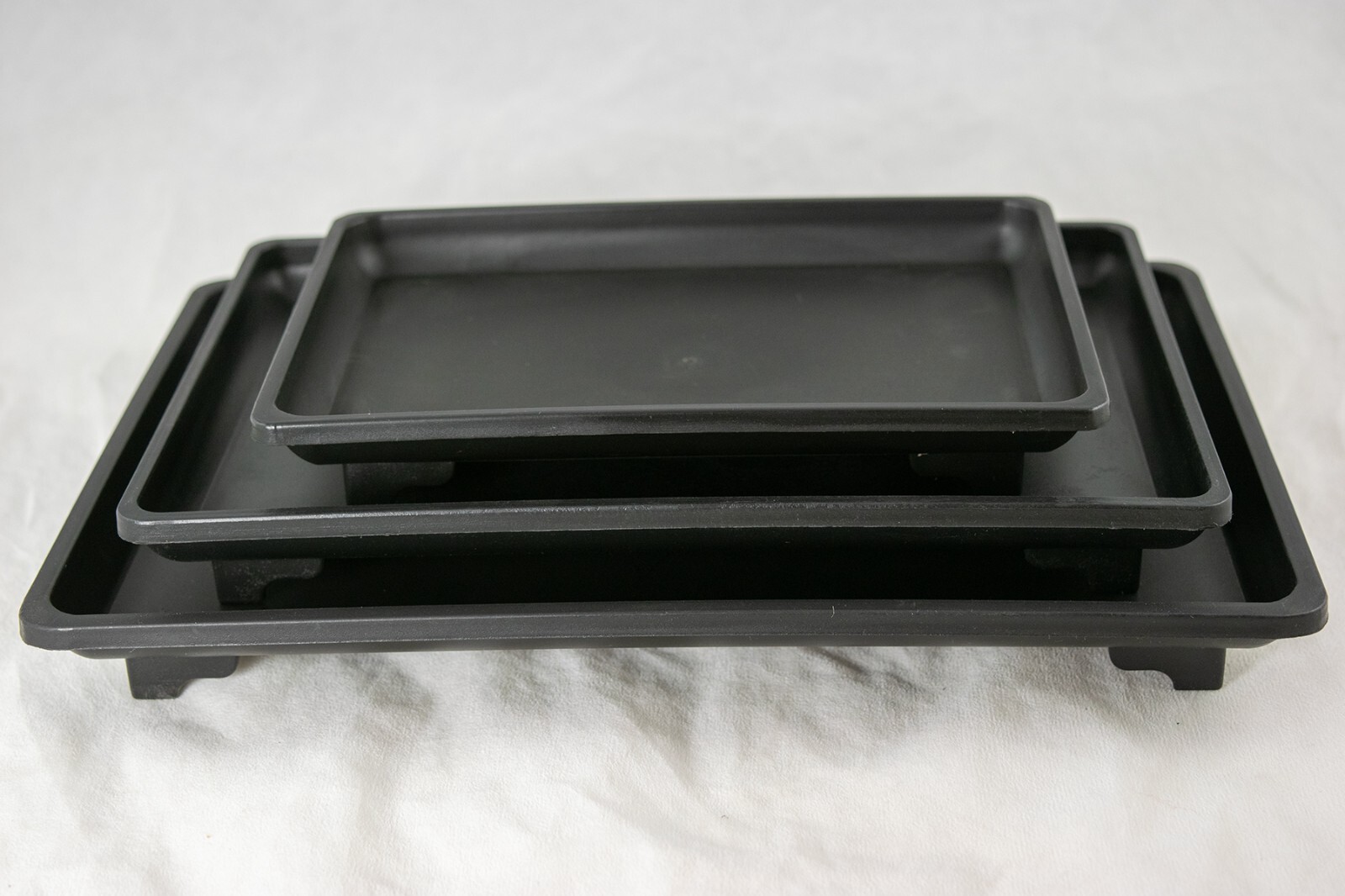 3 Mix Rectangular Black Plastic Humidity Tray for Bonsai Tree - 7", 9" & 10.5" gallery