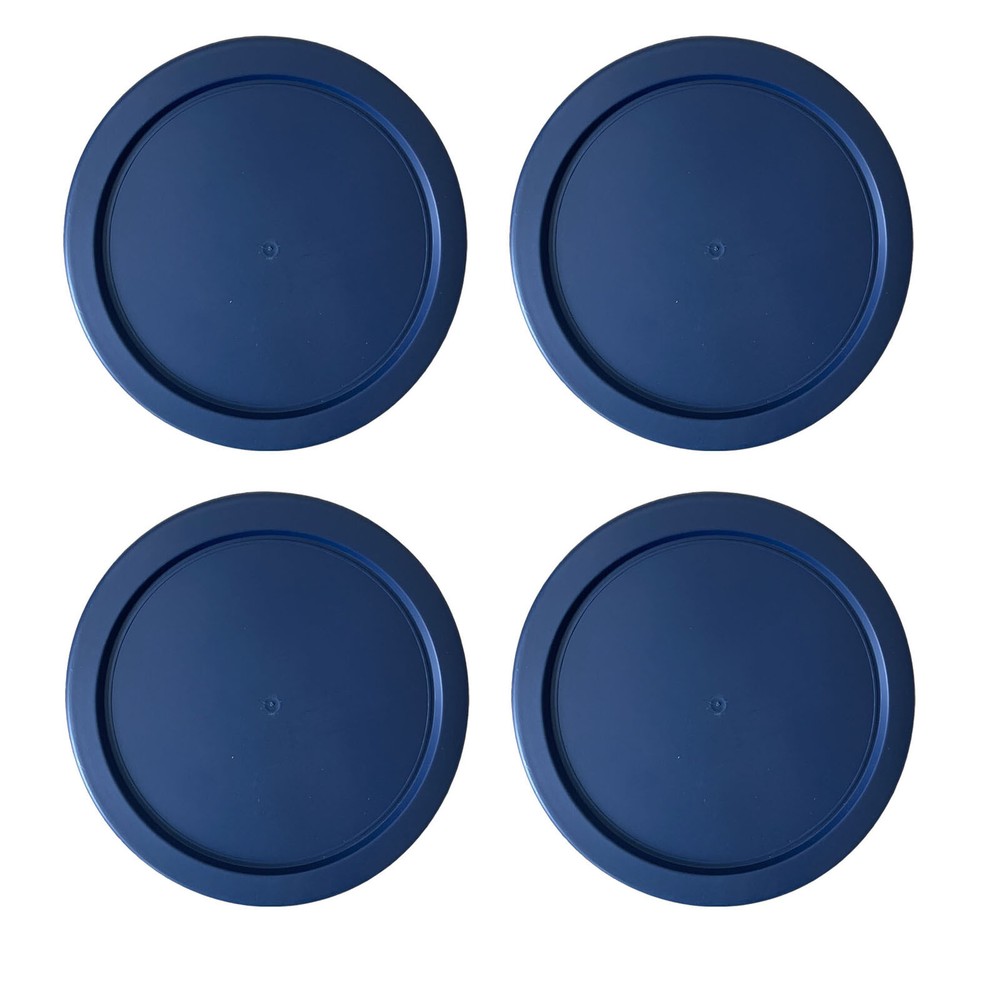 4 Replacement Lids Covers for Pyrex 2-Cup Glass Containers, 5-Inch 7200-PC NAVY