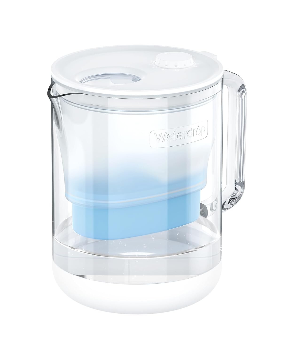 [Alkaline] Waterdrop Glass Alkaline Water Filter Pitcher with 1 Filter, Clear gallery