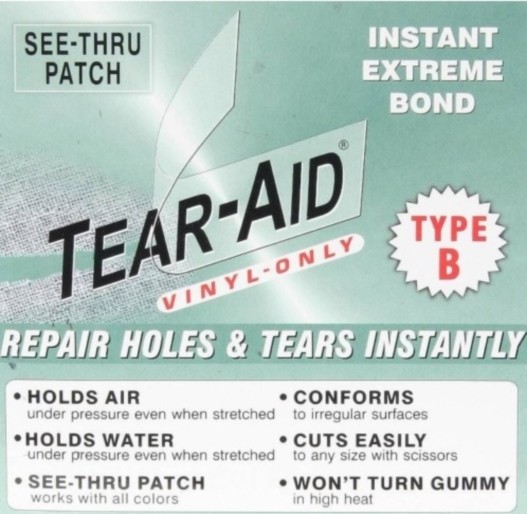 VINYL POOL LINER & COVER *REPAIR PATCH* 6" x 12" Tear Aid Type B **SHIPS FREE** gallery