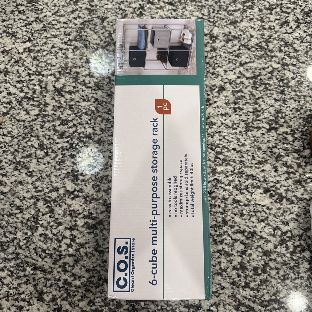 6-Cube Multi-Purpose Storage Rack New in Box