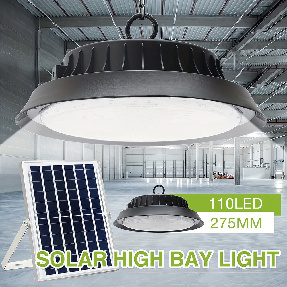 300W LED Solar Power Pendant Lights Garage Shop Lamp For Shed Barn Gazebo Yard gallery
