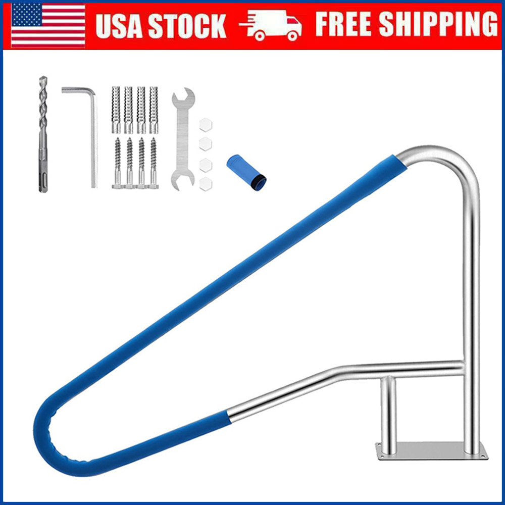 54''x36'' Stainless Steel Pool Handrail Swimming Pool Rail Step Stair Hand Rails gallery