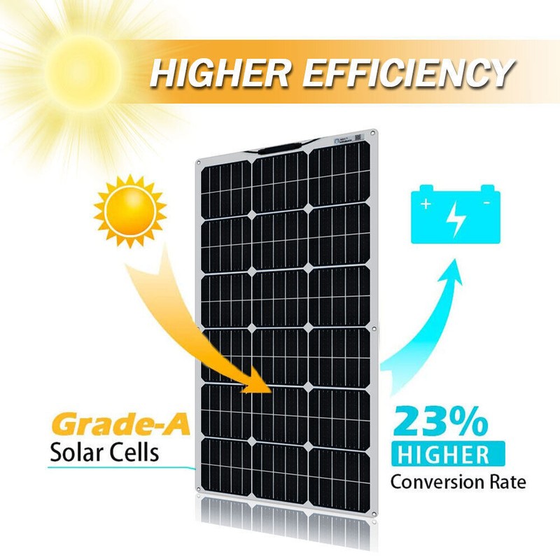 300W Flexible Solar Panel Hi-Efficiency Roof Solar Modul Outdoor IP68 US SUPPLY gallery