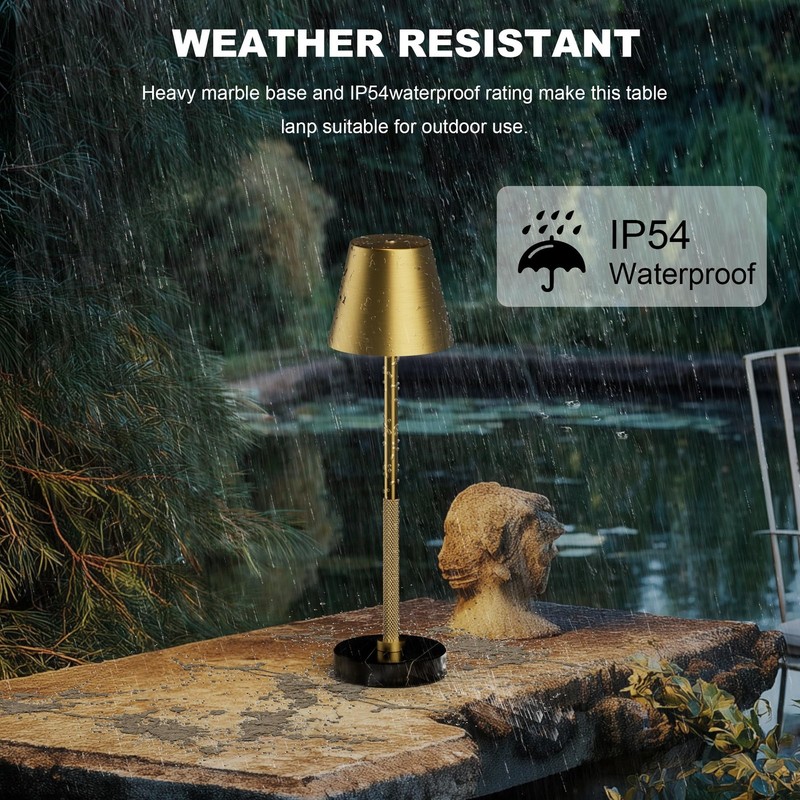 Cordless Table Lamp 2 Pack with Marble Base,5200mAh Battery Operated Lamp,IP5... gallery
