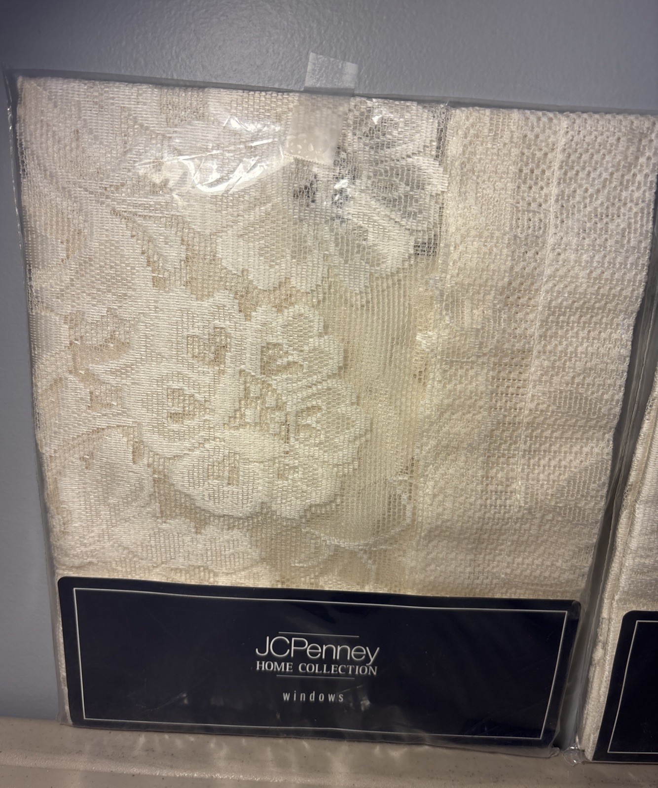 2 JC Penney Lace VALANCE Curtain PATTERN-SHARI 51”x 14” Cream 81. New In Package gallery