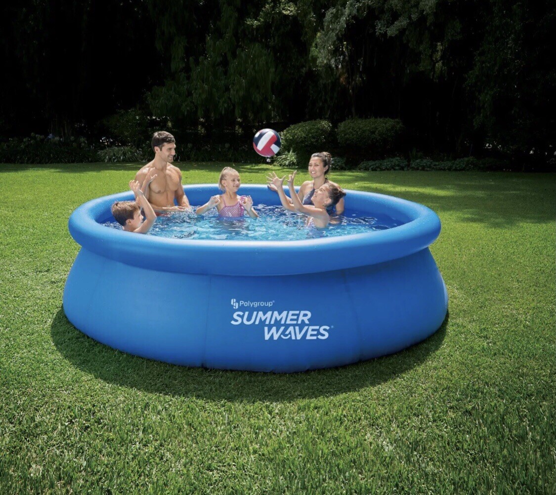 Summer Waves 10 ft 30 in Quick Set Inflatable Above Ground Pool w/ Filter Pump gallery