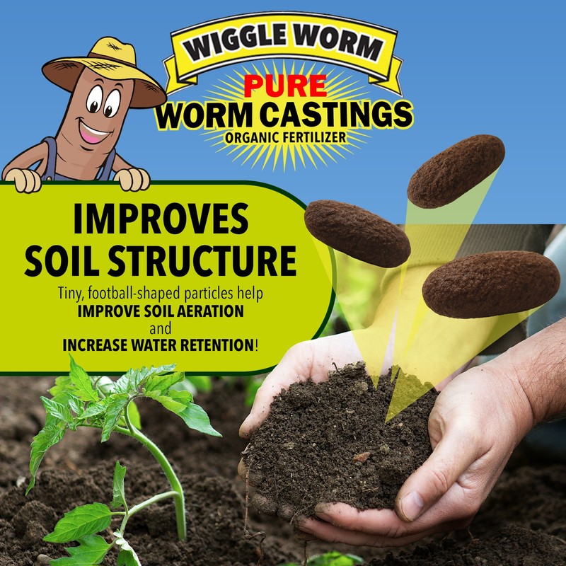 WIGGLE WORM Soil Builder Earthworm Castings Organic Fertilizer, 15 lb. (3 Pack) gallery