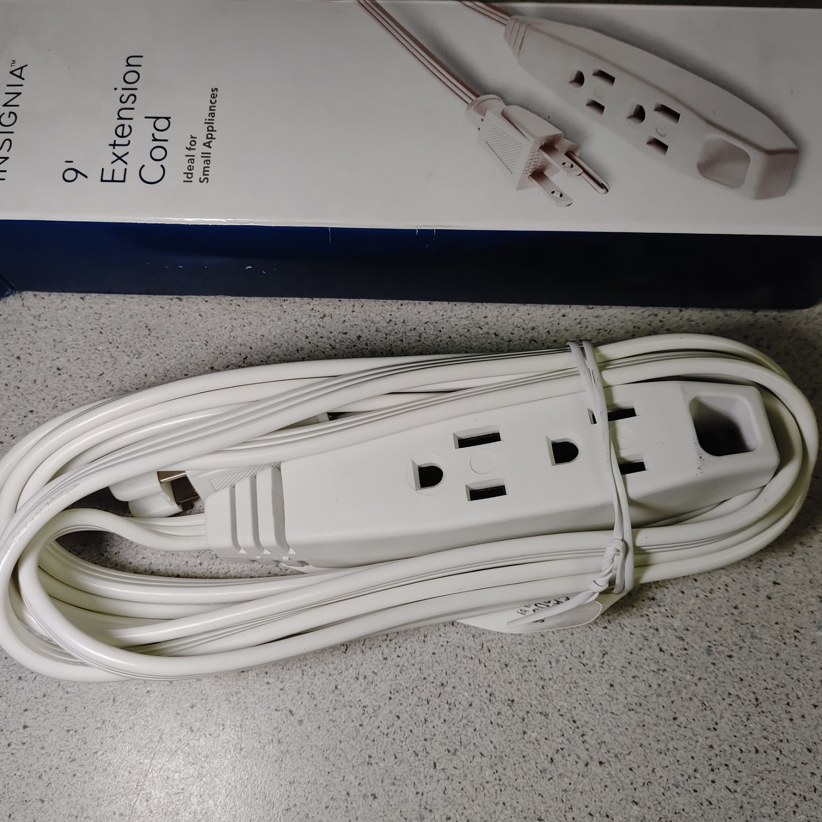 9' Extension Cord With 3 Receptacles Triple Outlets 13A 125V 1625W Grounded New gallery