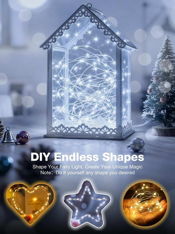 Fairdeer 6Pack Fairy Lights with Timer, 7ft 20 6 Pack, Warm White&Cold White gallery