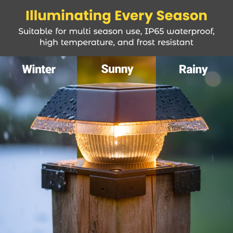 Solar Post Cap Lights Dual Mode ‎BICSGL-14 (2Pack) gallery