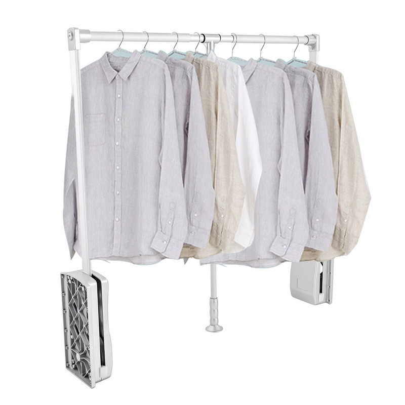 Pull Down Adjustable Side Mounted Closet Rod Clothes Hanging Rod 10 Kg/ 22lbs gallery
