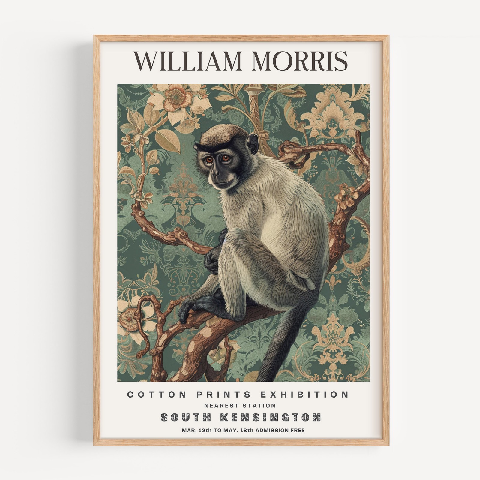William Morris Cotton Exhibition Animals Wall Art Poster Print WM254_0 gallery