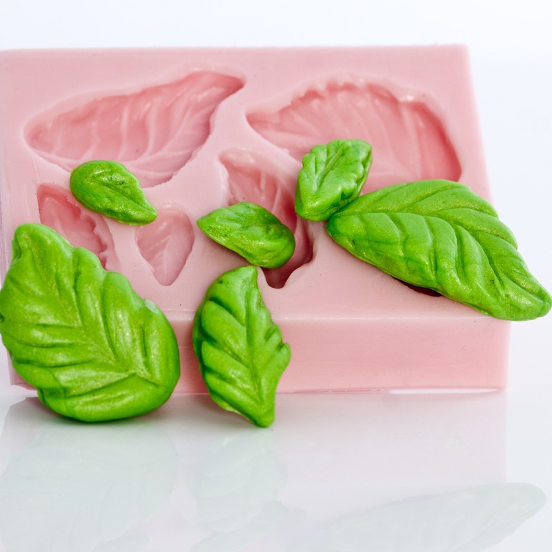 Flexible Rose Leaf Silicone Mold Polymer Clay Resin PMC Candy Flower Paste (706) gallery