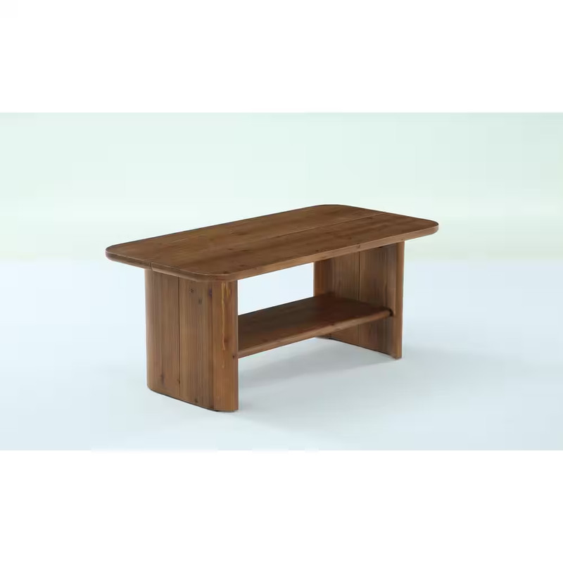 Kerlin 47 In. Brown Rectangle Solid Wood Coffee Table Center Low Cocktail Tea De gallery