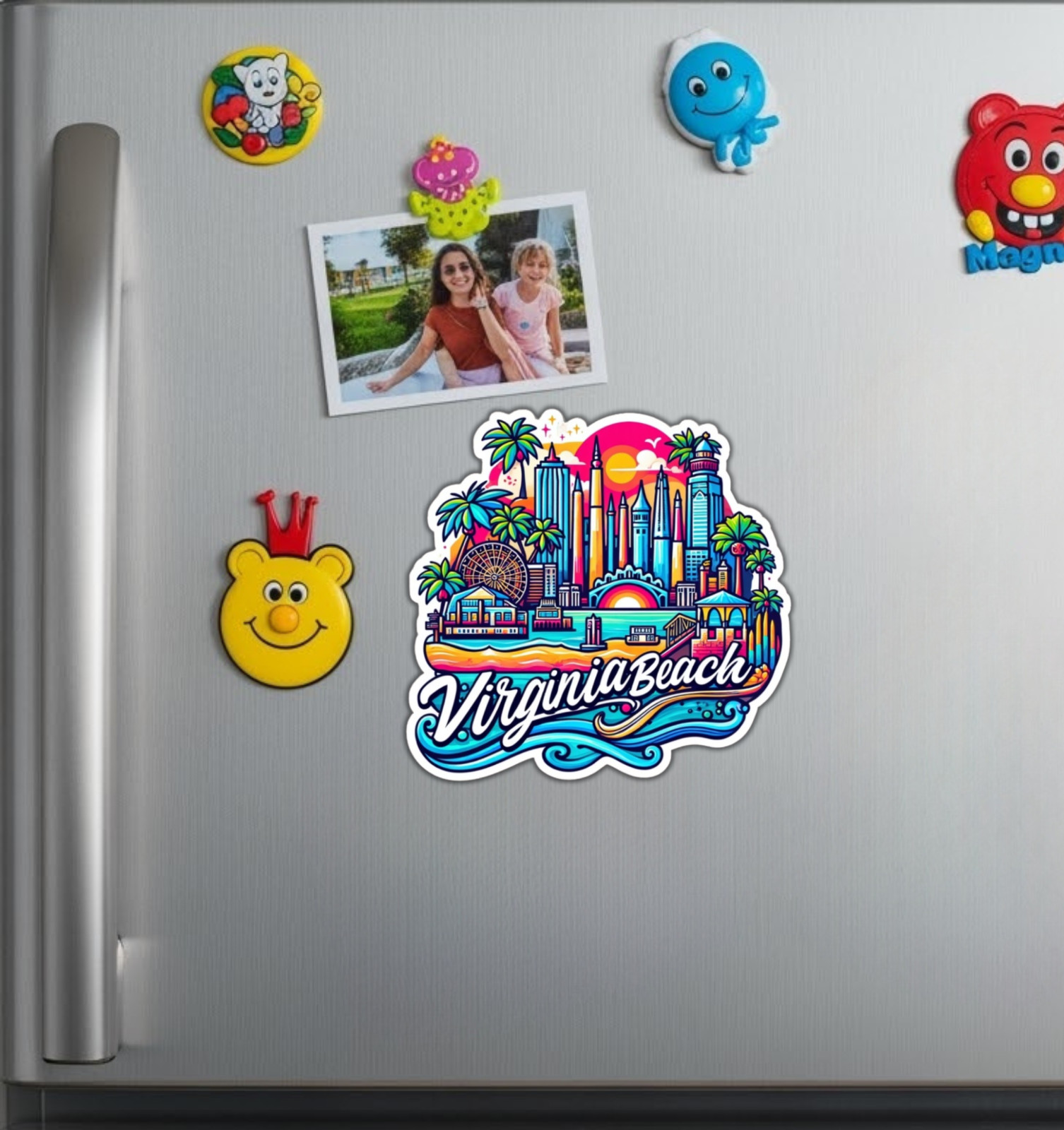 Virginia Beach Fridge Magnet or Laptop Sticker gallery