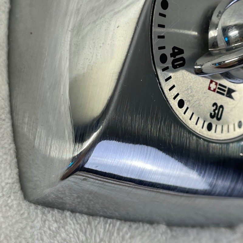 *READ -Vintage Chrome Kitchen Timer 60 Minute Manual Wind Up Silver Retro gallery