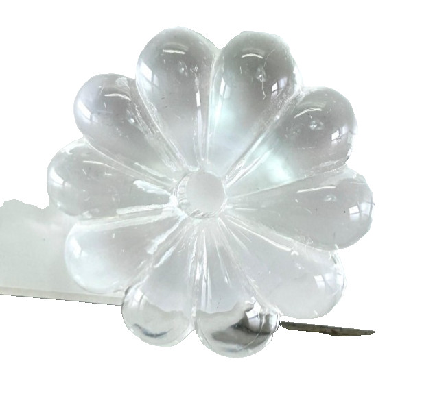 Czech Crystal Full-Cut Center Hole Rosette Chandelier Part 1.5" Clear LOT OF 10 gallery