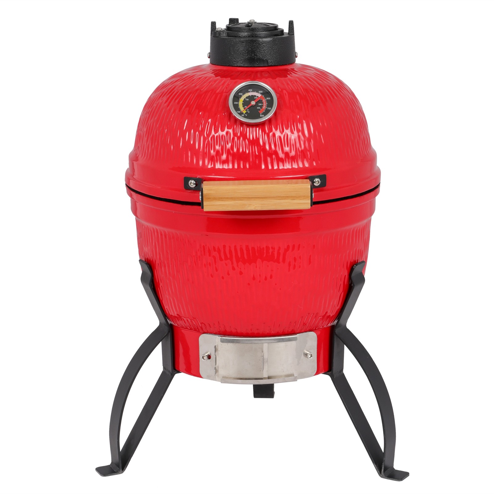 13in Round Ceramic Charcoal Grill Orange gallery
