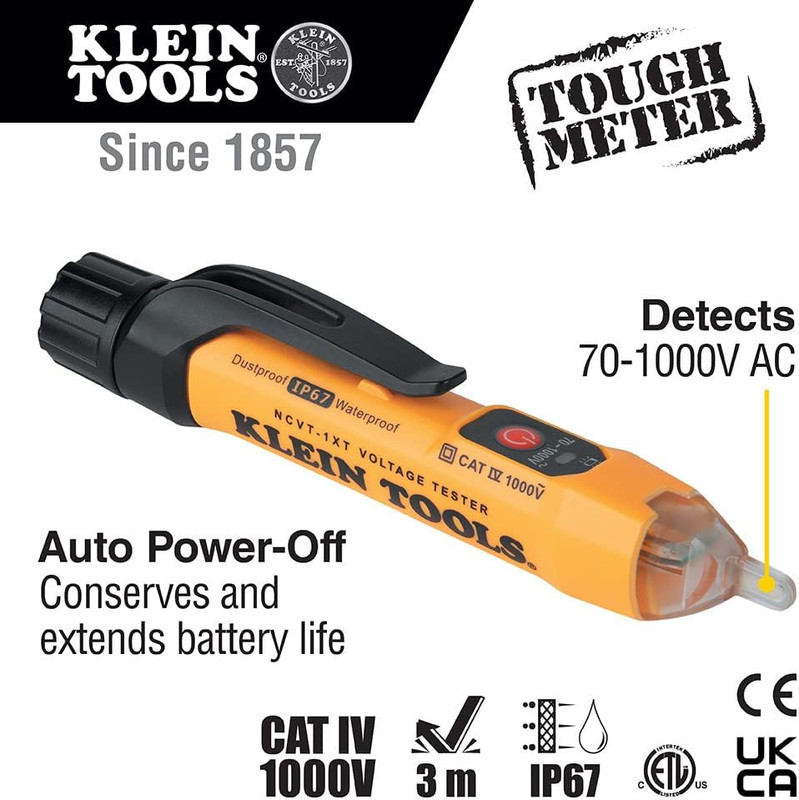Klein Tools Voltage Tester, Non-Contact Low Voltage Test Pen, 70V to 1000V AC, gallery