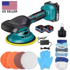 Dual Action Car Polisher Buffer Machine Cordless 6″ Sander Polishing Kit Battery