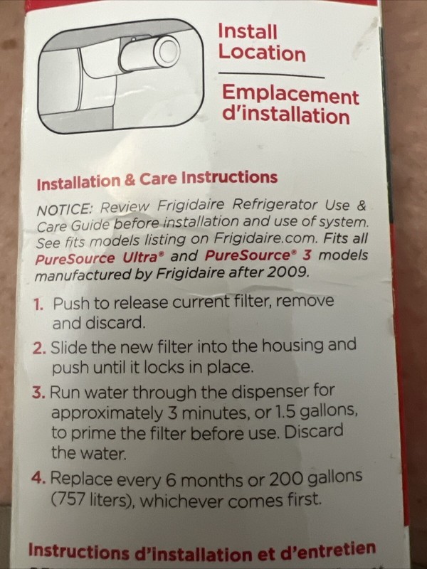 Frigdaire ULTRAWF Pure Source Ultra Refrigerator Water & Ice Filter gallery
