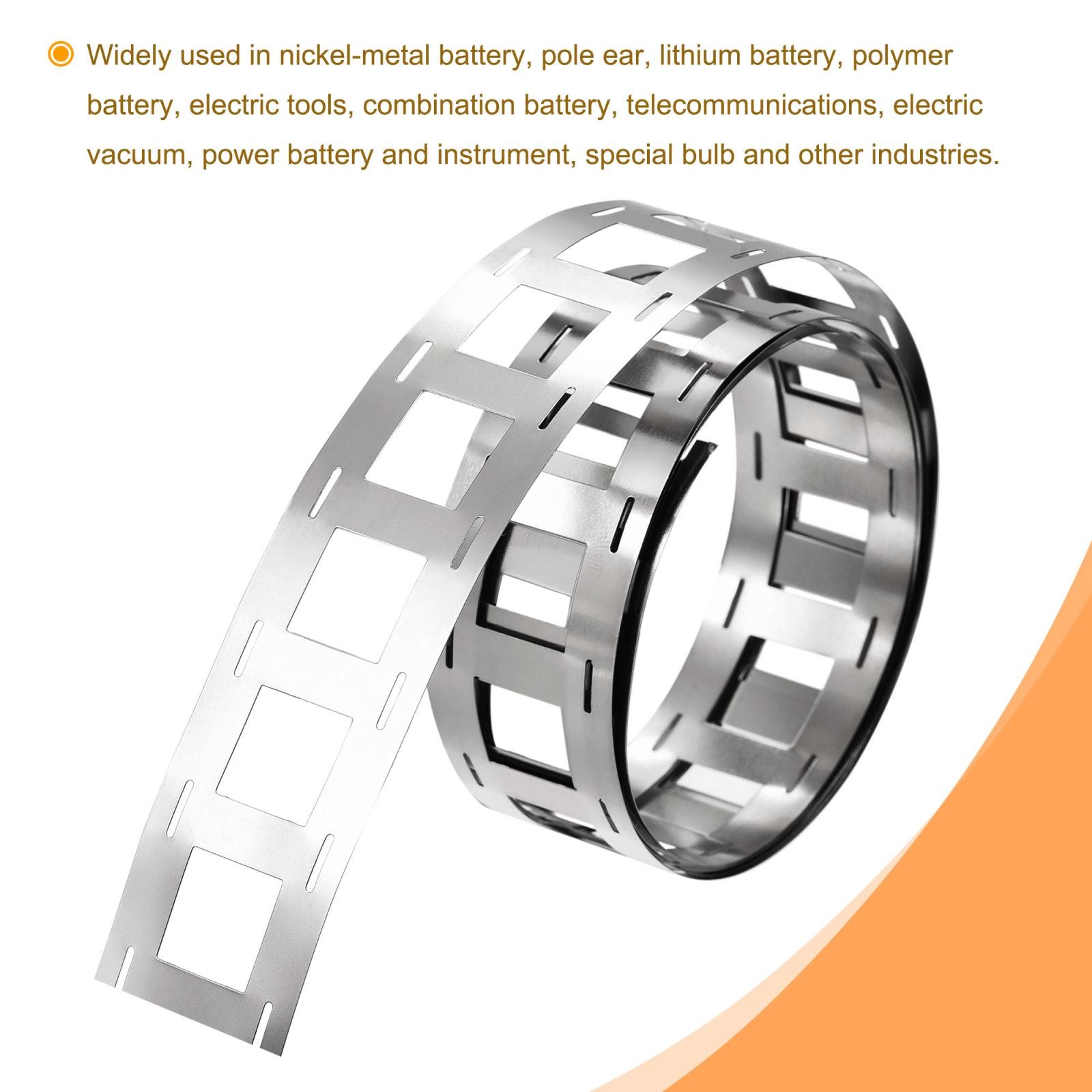 1 Roll 2m Nickel-Plated Steel Strip, Steel Tape for Li Battery Welding 27x0.2mm gallery