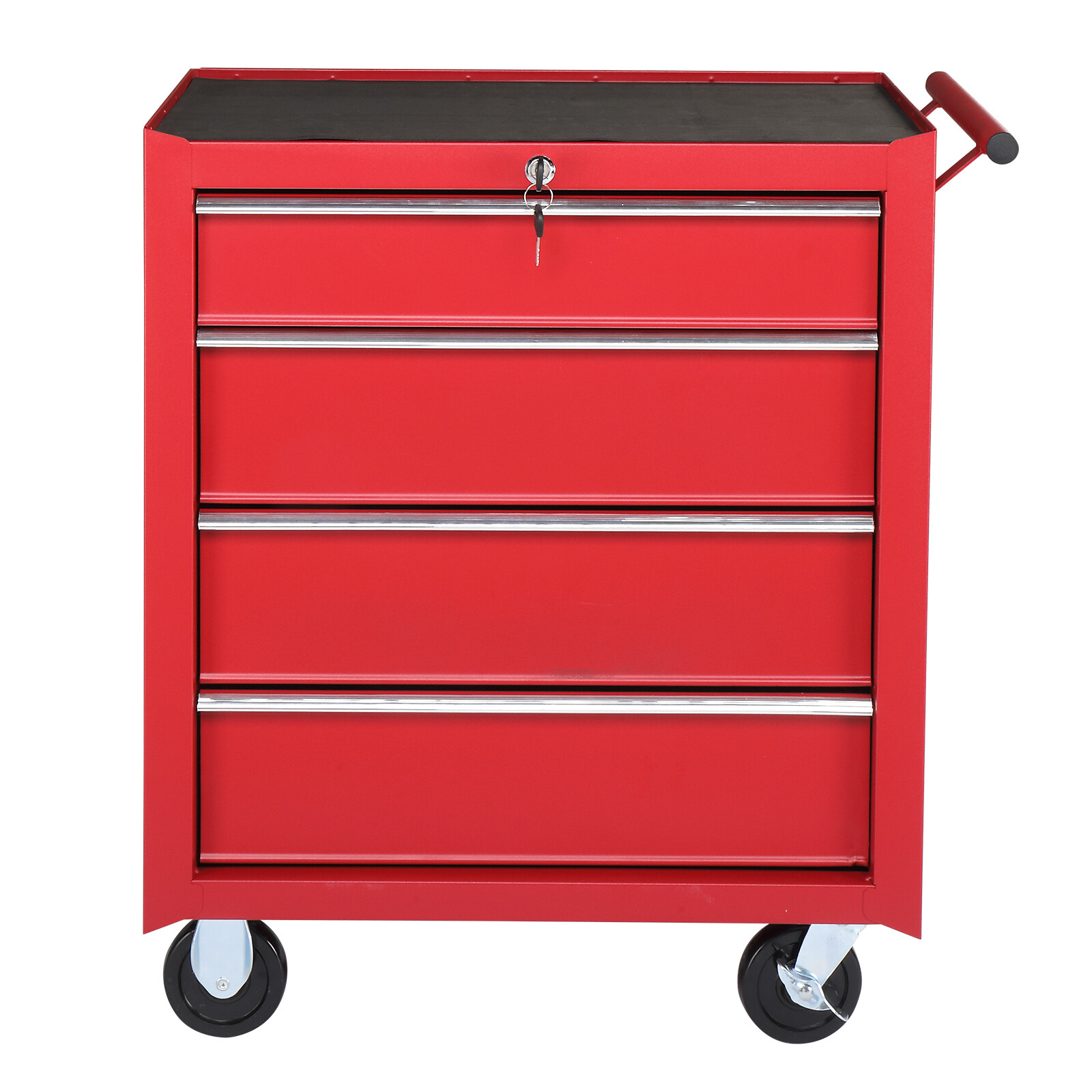 4-Drawer Rolling Tool Chest with Lock & Key, Tool Storage Cabinet with Wheels US gallery