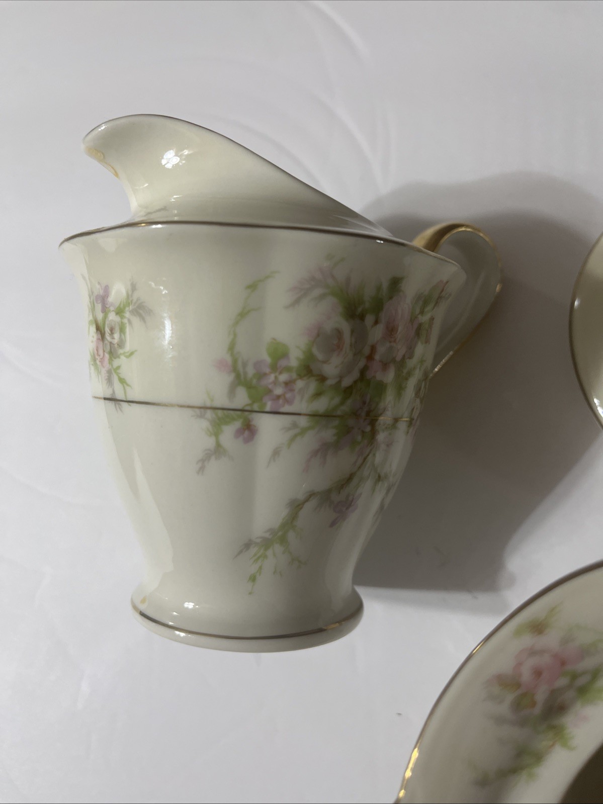 THEODORE HAVILAND Rosalinde CHINA Creamer and Sugar Bowl With Lid New York gallery