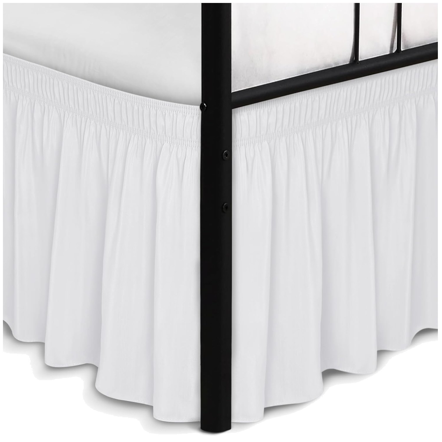 Luxurious White Dust Ruffle - Easy Fit, Wrinkle Resistant gallery