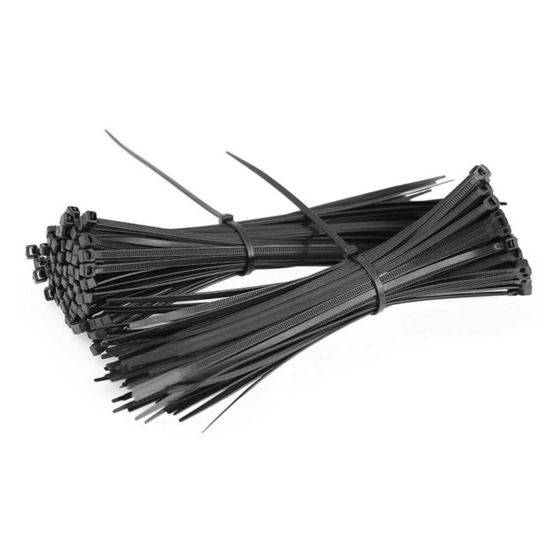 500 PACK 1000 PACK 8" 12" 15" Plastic Cable Zip Ties Nylon Wrap Wire White Black gallery