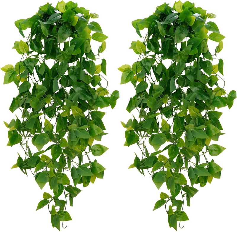Eco-Friendly Artificial Pothos Vines – Versatile Hanging Plant Set for All Rooms gallery