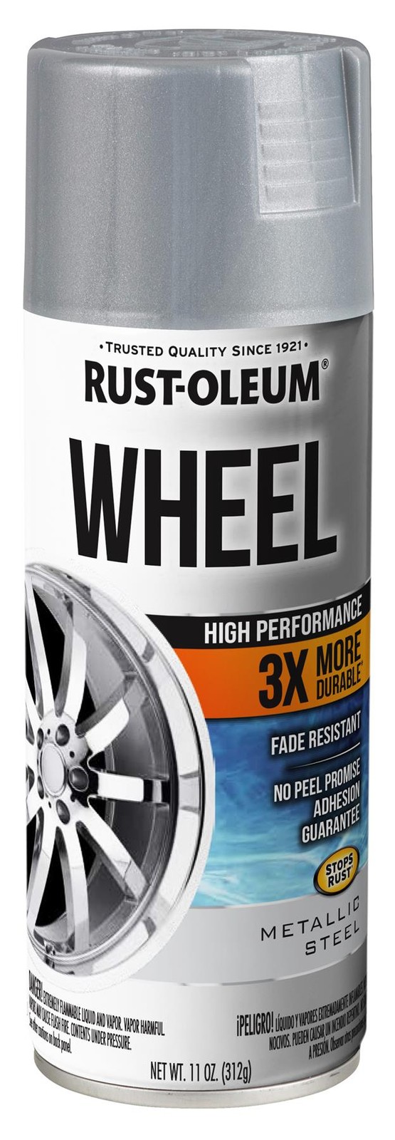 Rust-Oleum Automotive High Performance Wheel 3X, Metallic Steel, 11 Oz - 366440 gallery