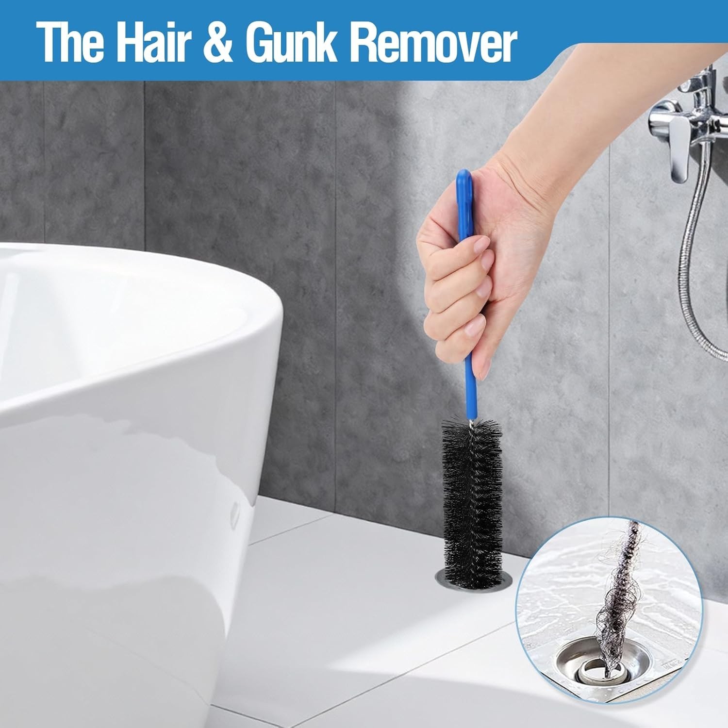 3PCS Drain Brush Set with Refrigerator Coil Cleaning Brush, Multi-Use Drain gallery