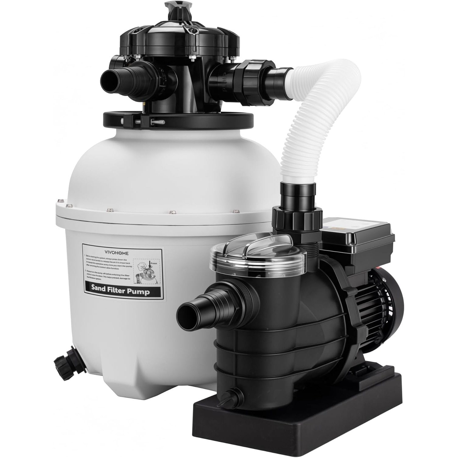 13" Sand Filter Pump 0.75HP 3618GPH Pool Filter System w/ 24H Timer 6 Way Valve gallery