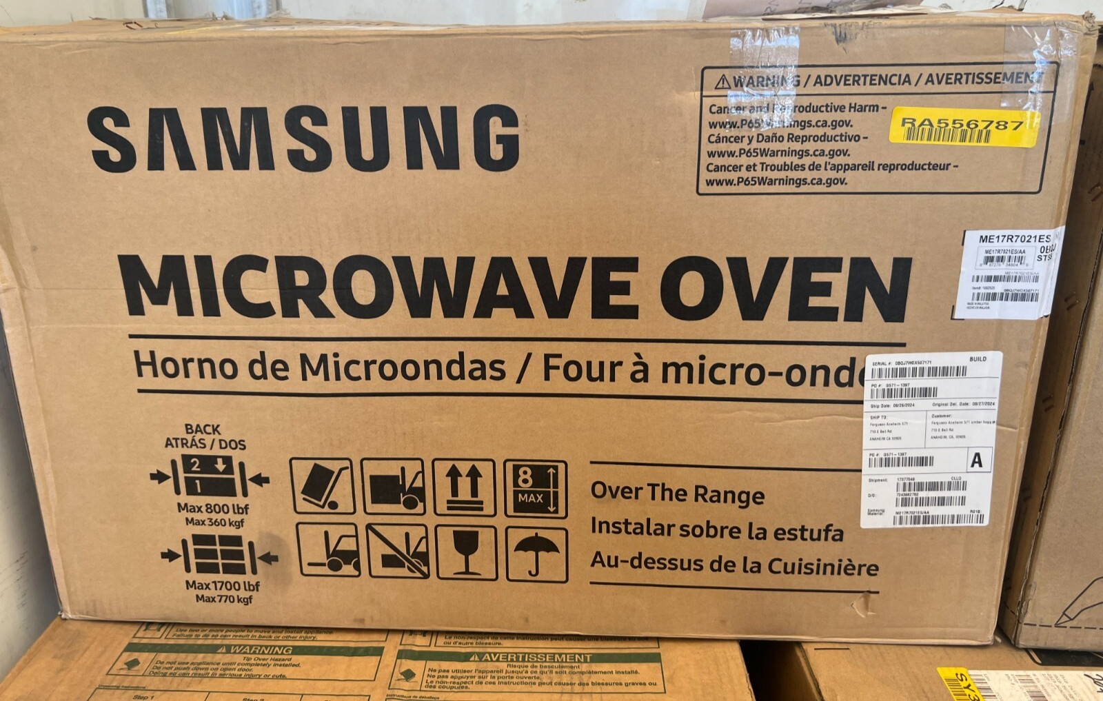 Samsung 30" 1.7 cu. ft. Over-the-Range Microwave Oven - ME17R7021ES gallery