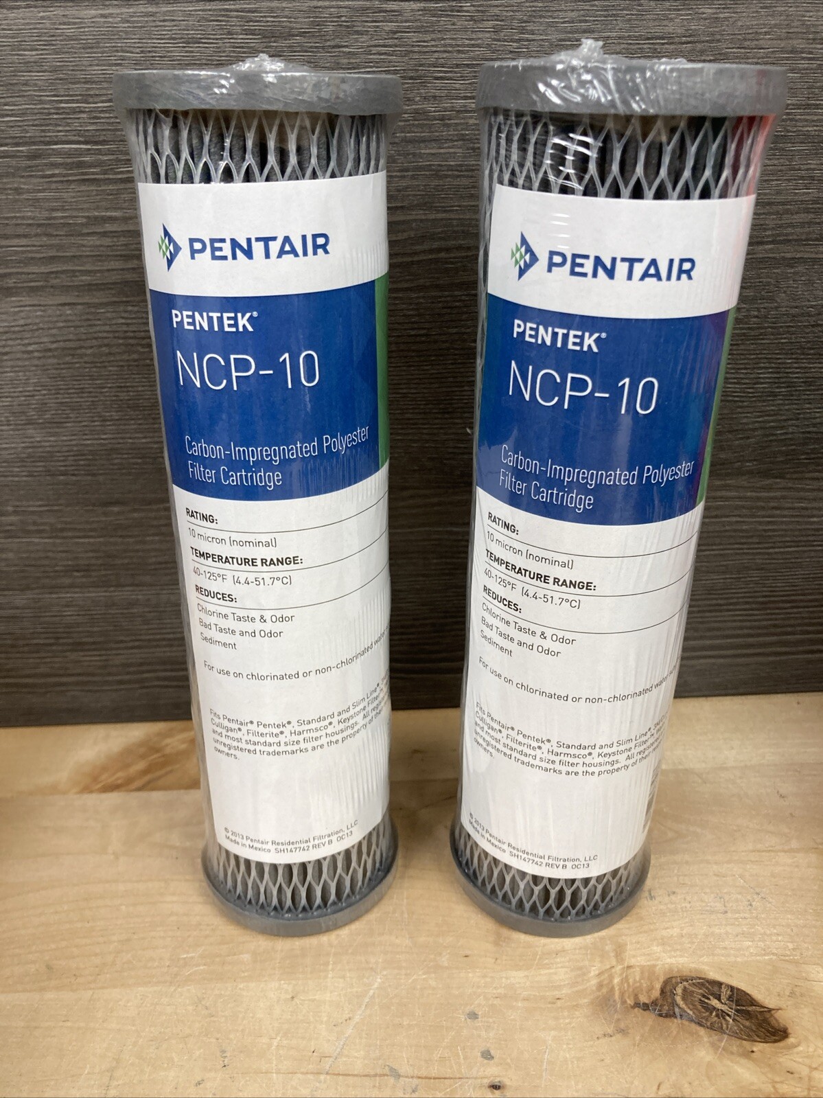 2 Pack Pentek NCP-10 Standard 10 Inch Undersink Carbon Impregnated Water Filter gallery