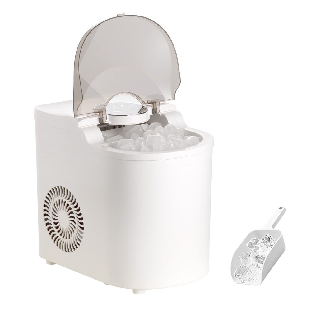 Compact 2-Size Ice Maker 7 Cubes/6 Min, 26lb/Day