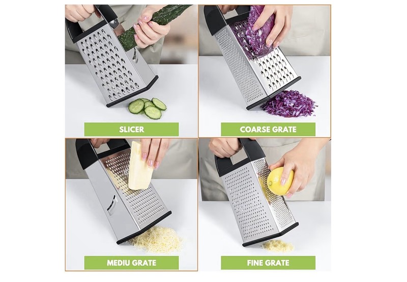 Cheese Grater with Container Box Grater Stainless Steel Graters for Kitchen Chee gallery