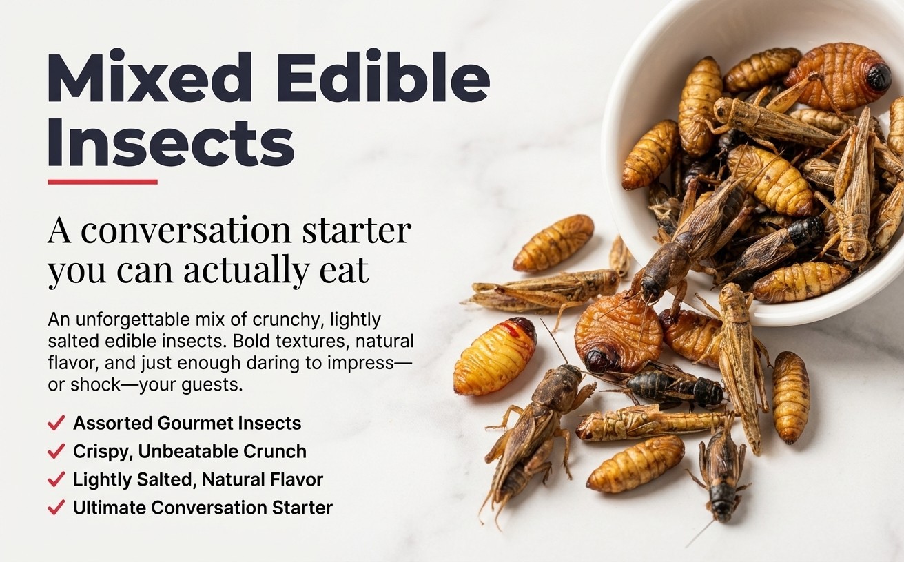Thailand Unique Original Mixed Insects - 15G of Dehydrated Mixed Edible Insects gallery