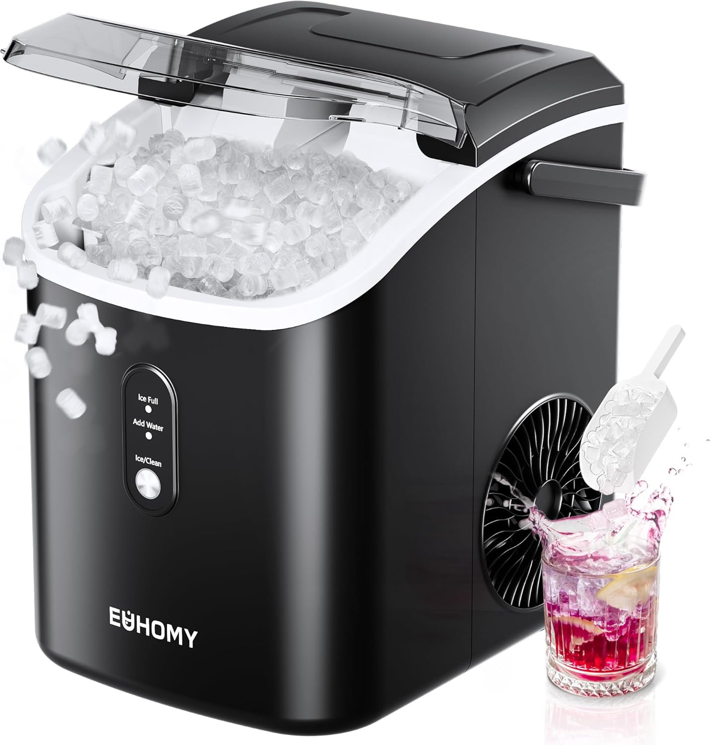 Nugget Ice Maker Countertop with Handle, Ready in 6 Mins, 34Lbs per Day, Removab gallery