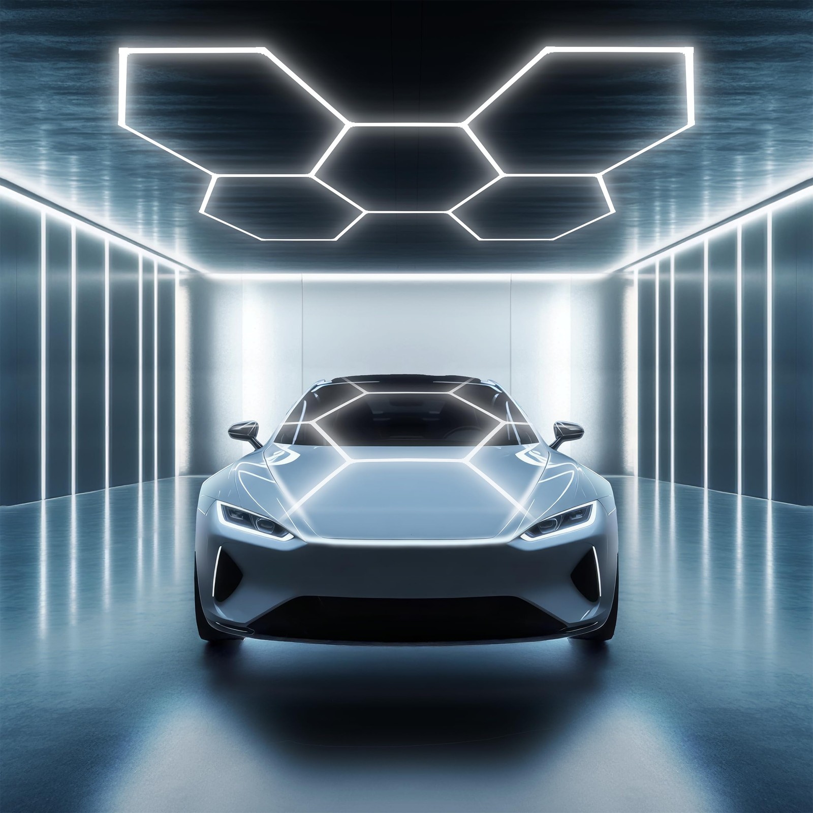 PARMIDA Hexagon LED Garage Lights, Ultra Bright 250W, 25000LM, ETL/FCC, Honey... gallery