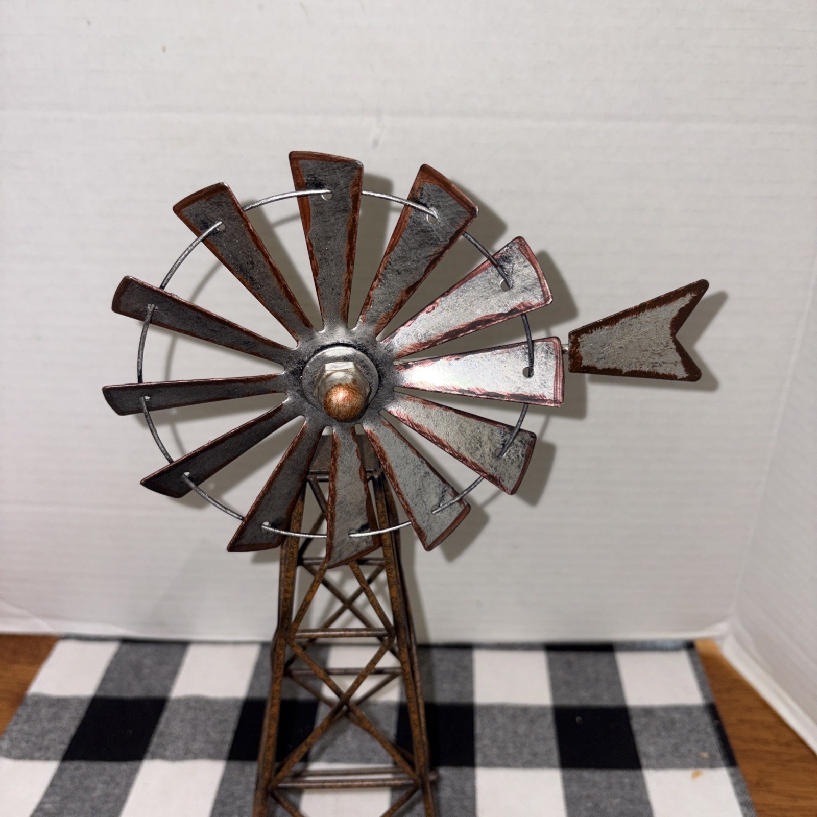 Amish Style Windmill 12" Rustic Country Primitive Tin Metal Garden Home Decor gallery